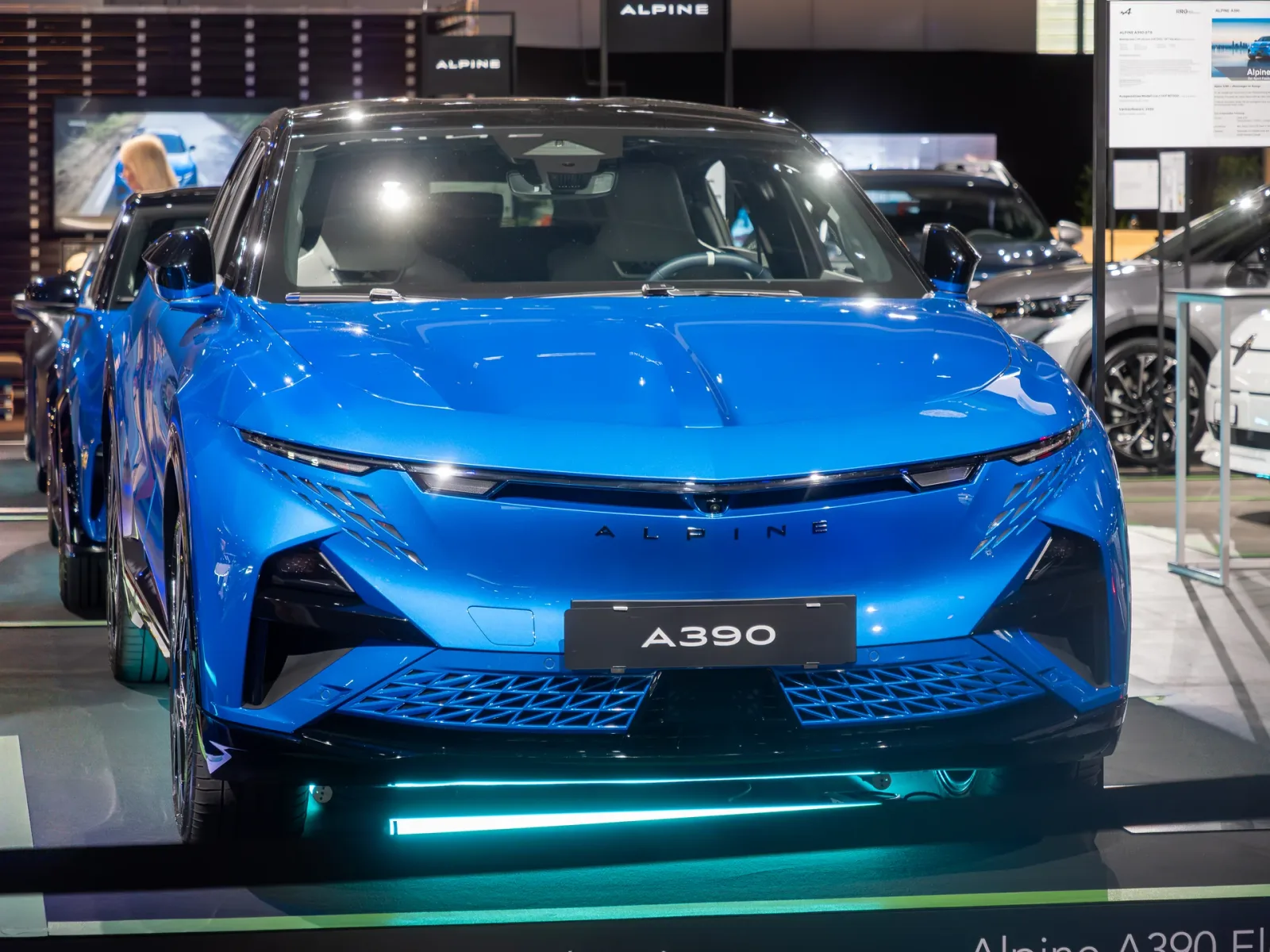 Exterior view of the Alpine A390.