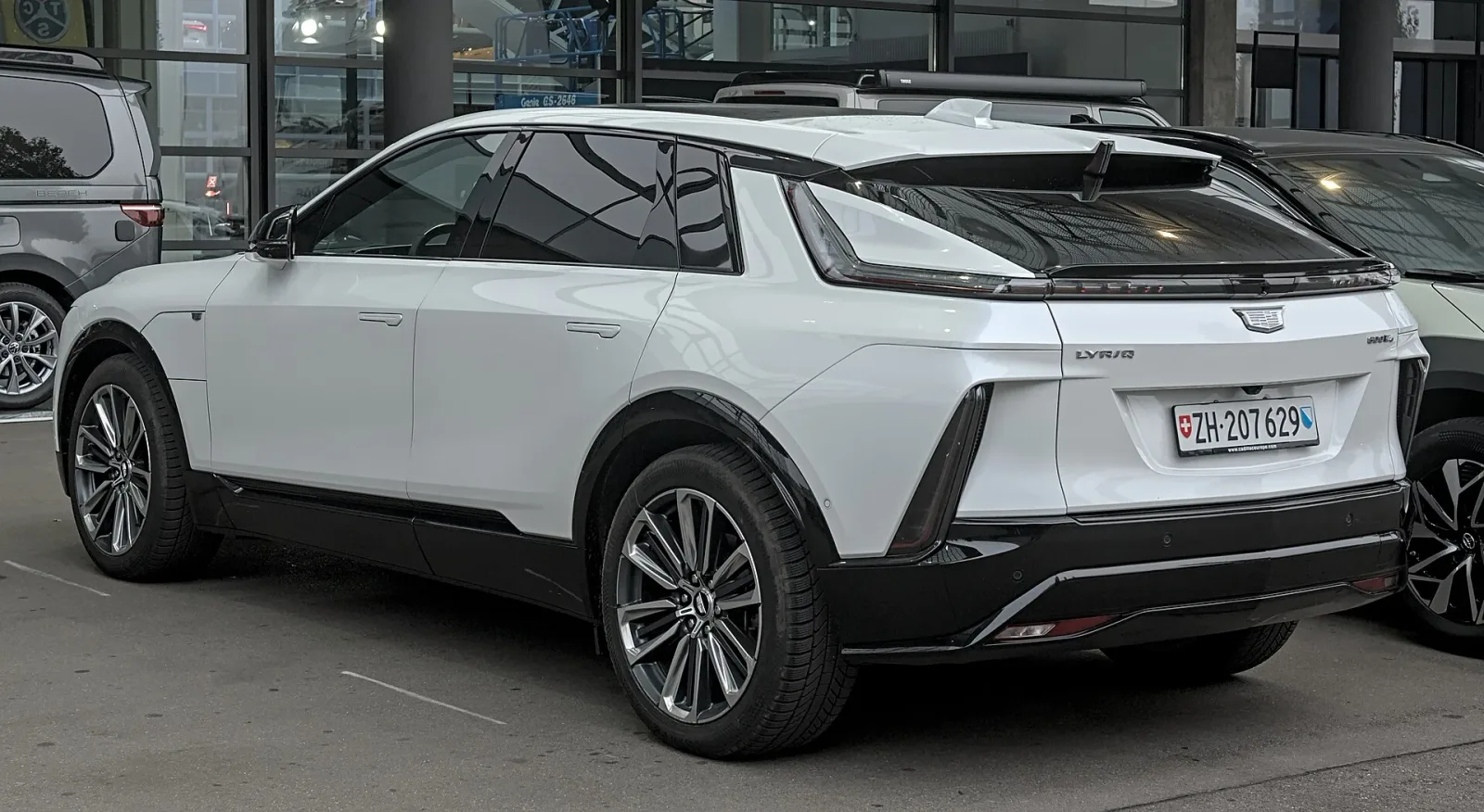 Exterior view of the Cadillac LYRIQ.
