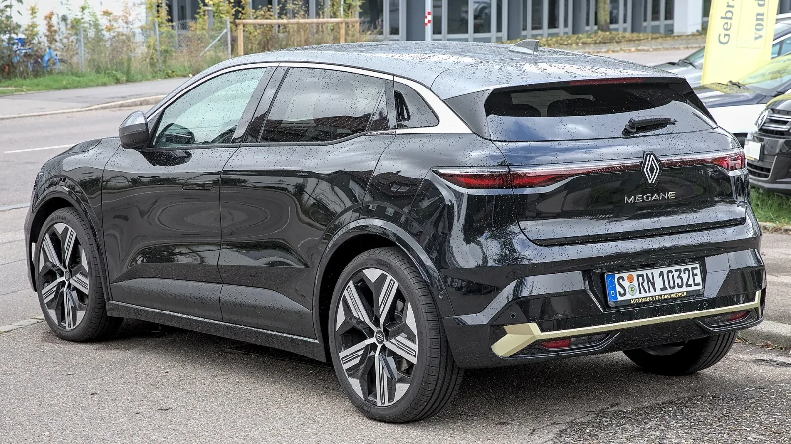 Exterior view of the Renault Megane E-Tech.